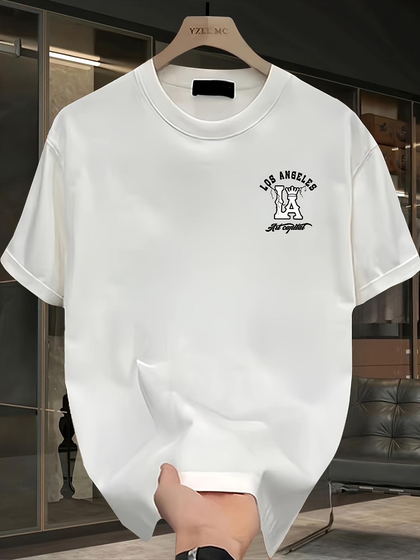 Heavyweight 100% Cotton T-shirt - LA City of Angels Graphic Back Print XL