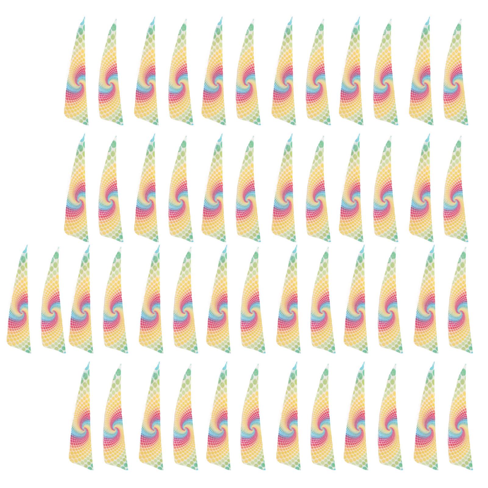 50 Pièces Plumets de Flèche Légers Mode Polyvalents Plumes Bouclier 4 Pouces pour Tir à l'Arc Bricolage Double Face