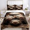 3pcs Anime Cartoon Rat Bedding Set - Includes One Quilt Cover and Two Pillowcases (No Core) - Polyester Fabric, Perfect for Bedroom and Gues