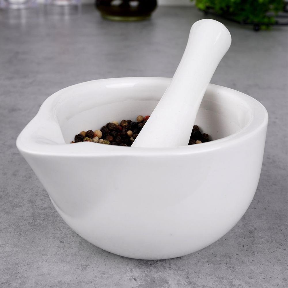 White Porcelain Spice Mortar and Pestle