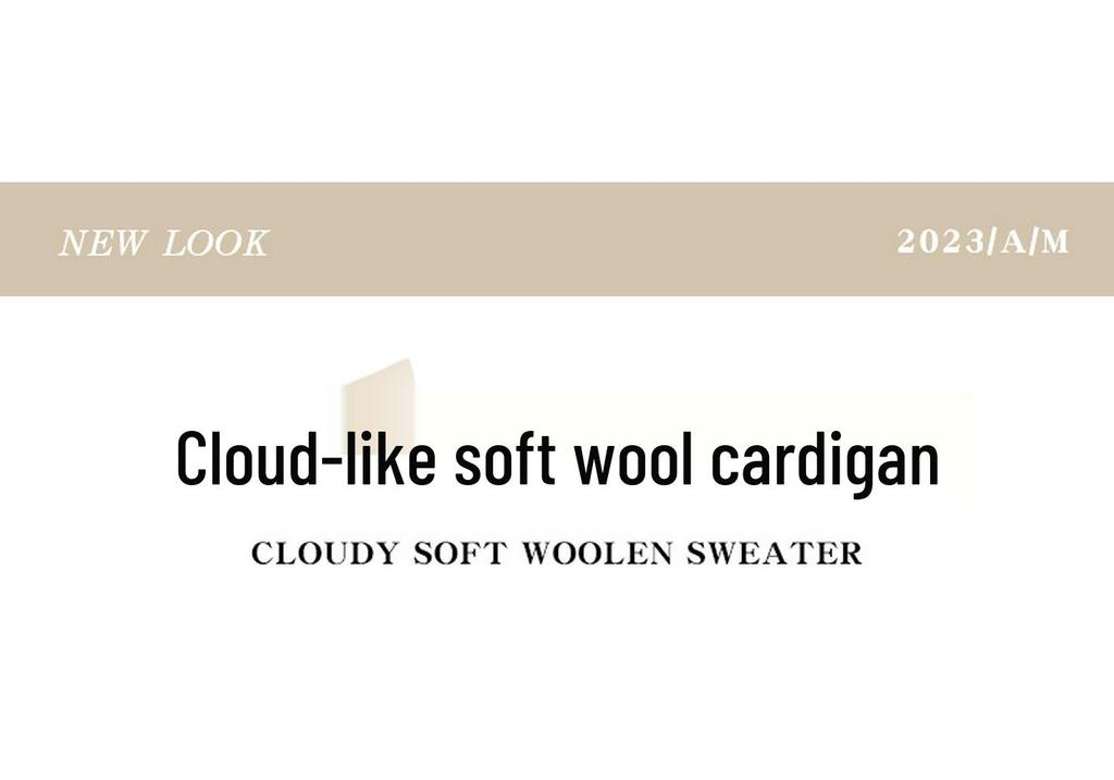 2024 Autumn/Winter Wool Lapel Cardigan with Pockets - Seven-Stitch, Thick, Solid Color Knitwear