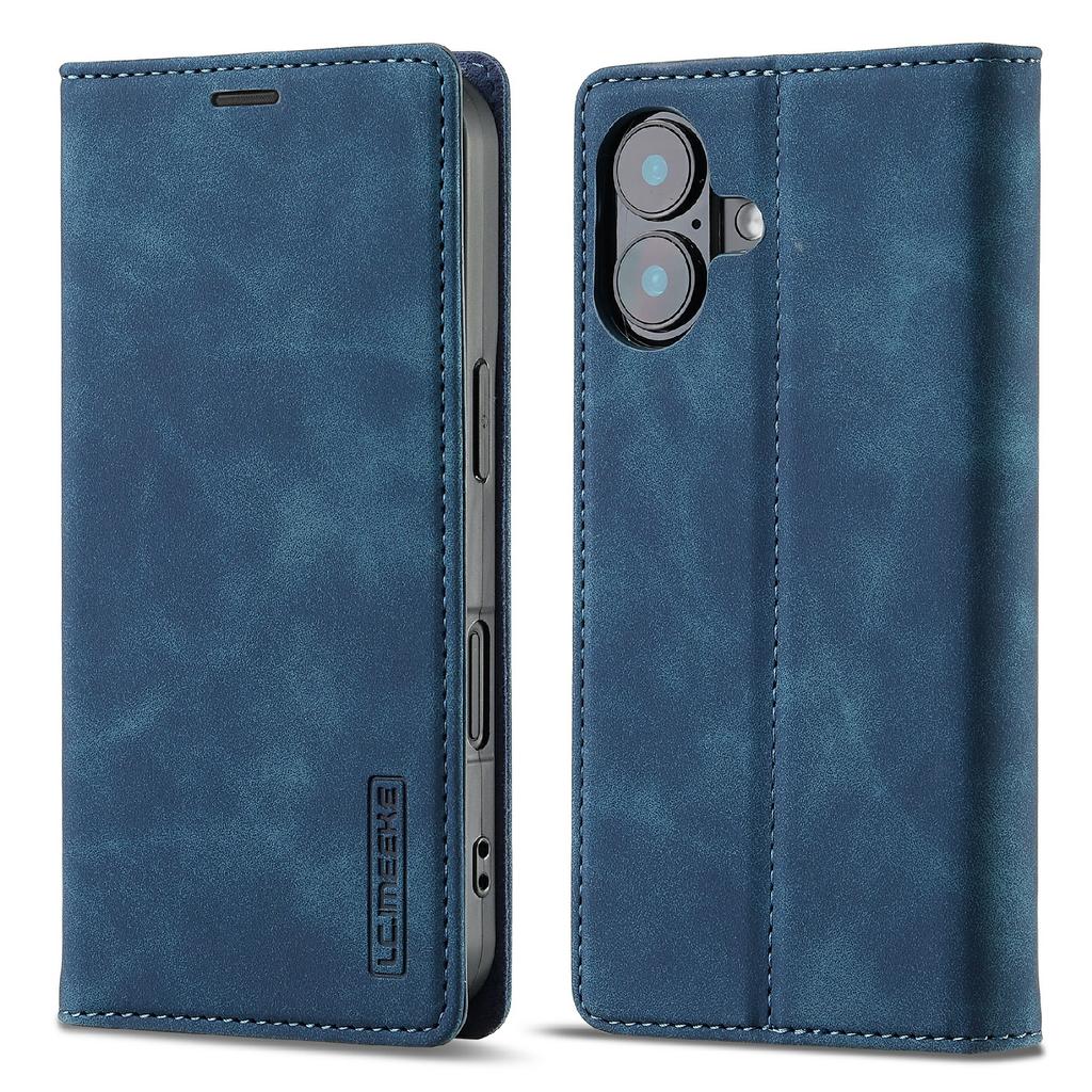 LC.IMEEKE For iPhone 17 Case Wallet Microfiber Leather Phone Cover