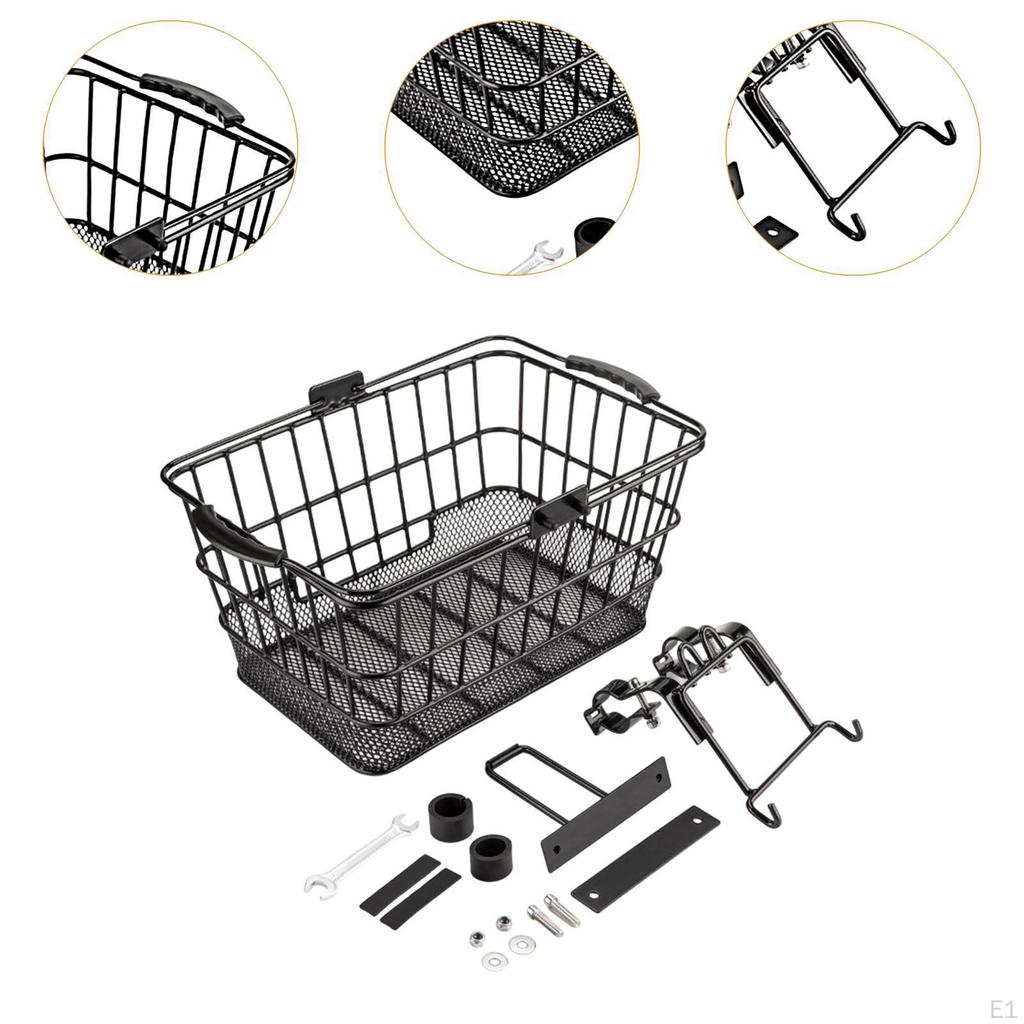 Bike Basket Carrying Panniers Vegetable Easy Assembly Cargo Rack Style A