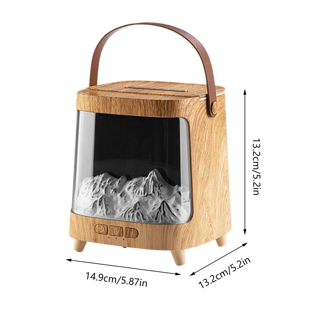 Fire Humidifier 7-Color Light Flame Air Humidifier Smart Ultra-Quiet 200ml Aromatherapy Machine With Timer For Bedroom Desktop