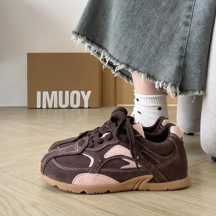 Thick-soled German Training Shoes for Women In the Autumn of 2025, New Comfortable Soft-soled Small Forrest Gump Sports Shoes for Women Ins Tide