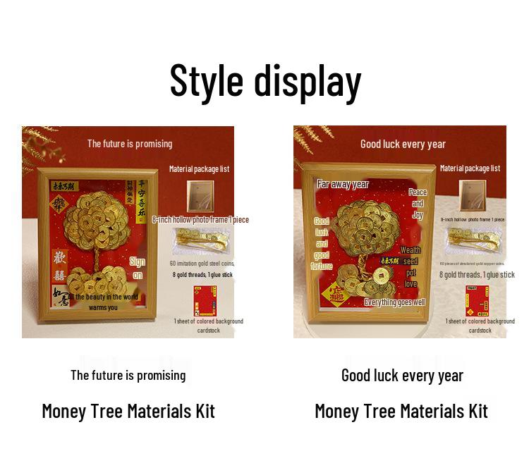 DIY Money Tree Photo Frame Kit: Handmade Coin Ornament and Decorative Painting Birthday Gift