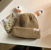 Style Versatile Hat Cute And Funny Big Mouth Womens Warm Hatscaps Knitted