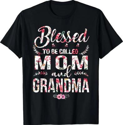 Tricou Florale Ziua Mamei - Binecuvântată să fiu numită Mamă și Bunică, Tricou Unisex