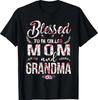 Blessed To Be Called Mom And Grandma Floral Mother's Day T-Shirt, Unisex Tee