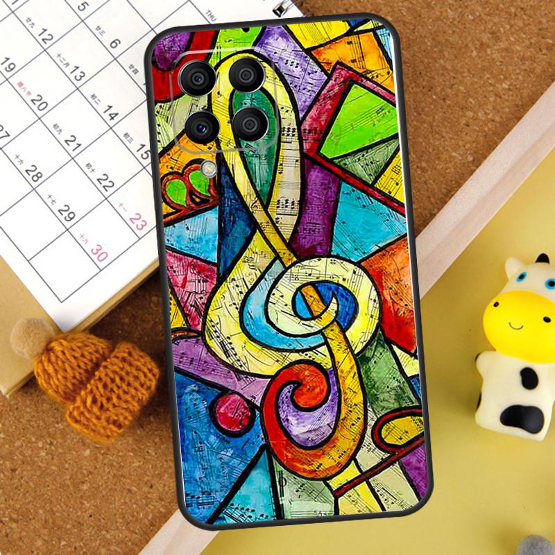 Music Note Musical Treble Clef Case For Samsung Galaxy M20 M11 M31 M35 M55 M15 M32 M16 M36 M56 M54 M23 M52 M34 M14 M13 M53