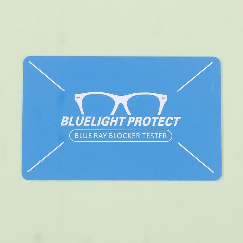 PVC Anti-Blaulicht Testkarte Testlicht Brille UV-Test Zubehör Wiederverwendbare Blaulicht-Erkennungskarte Generatorkarte