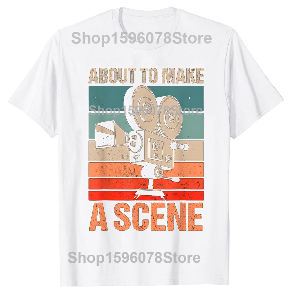 Film Autor Film Macher Kameramann Editor T-Shirt Herren Kleidung Mode T-Shirts Baumwolle Kurzarm Übergroßes T-Shirt Oberteile