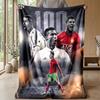 Cristiano Ronaldo Theme Blanket Soft Flannel Blanket Plush Throw Blanket Cozy Sofa Bed Blanket for Home Decor