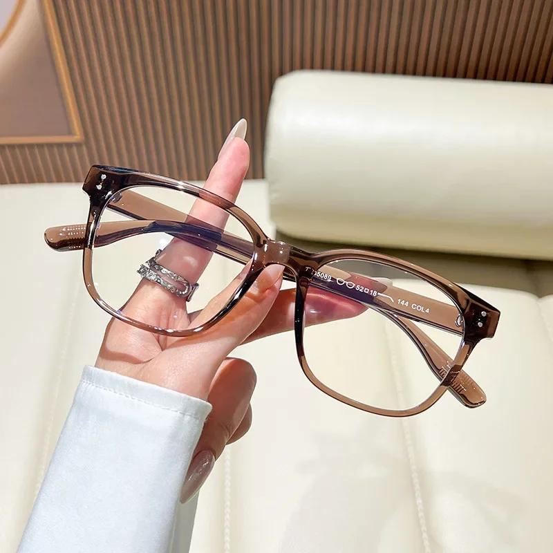 

Квадратные Очки с Большой Рамкой Плоские Продвинутое Чувство Ультралегкие Прочные TR90 Очки от Синего Света Простые Унисекс Очки