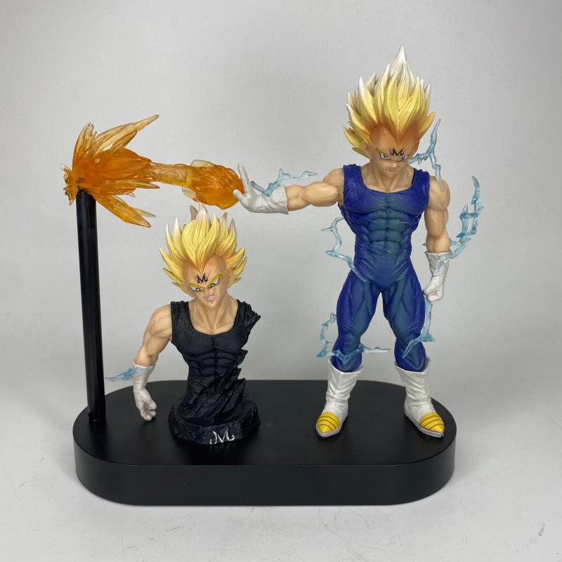 Dragon Ball Peripheral Glowing Magic Vegeta Figure Super Saiyan Glowing Model Ornament Statue Gift