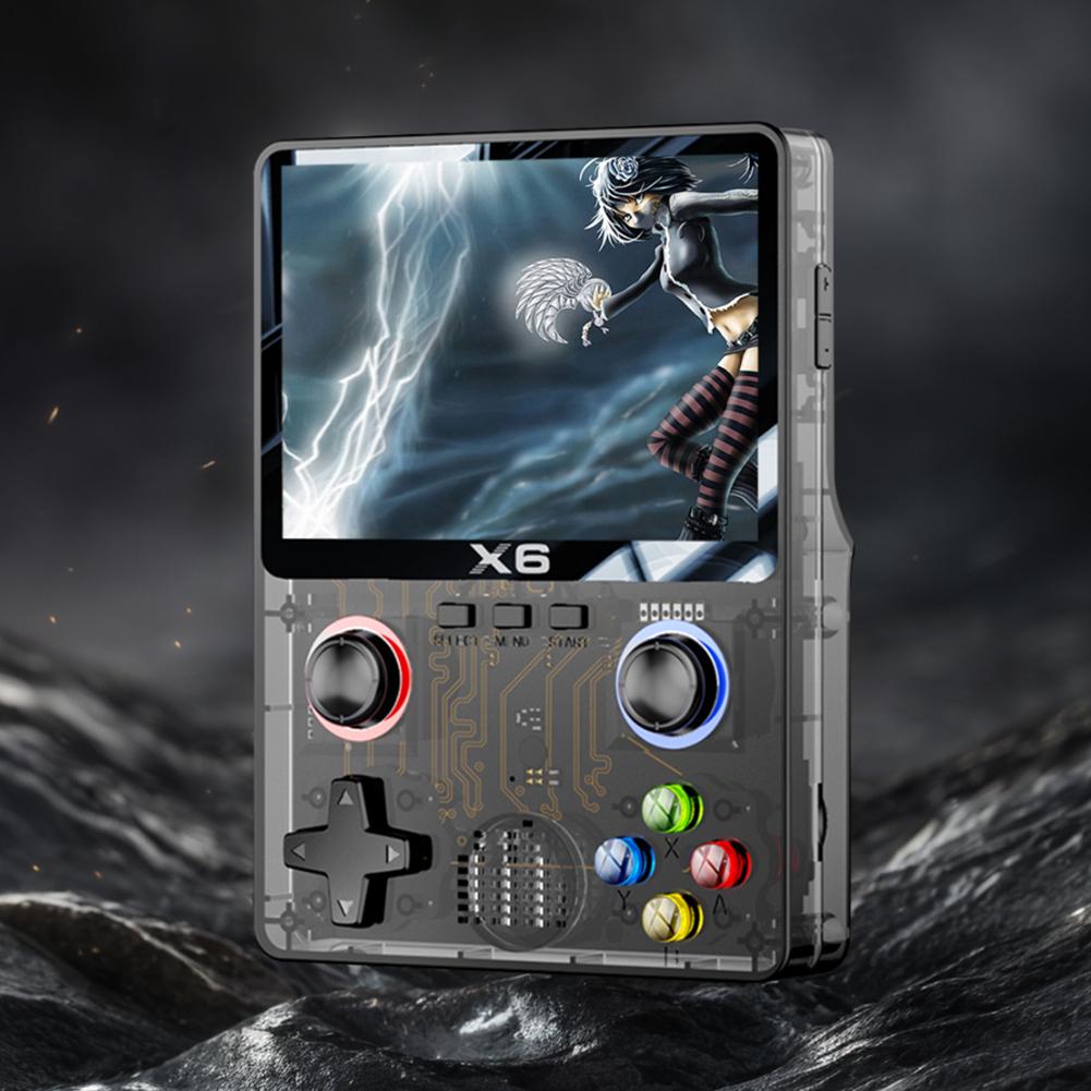 X6 Portable Video Game Console 2000mAh 3.5 Inch IPS Screen Handheld Game Player 3D Joystick Classic Video Player for Adults Kids