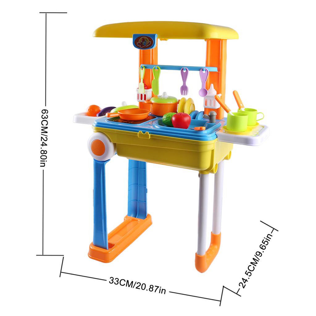 Kids Kitchen Set Children Kitchen Toys Large Kitchen Cooking Simulation Model Educational Toy For Ba