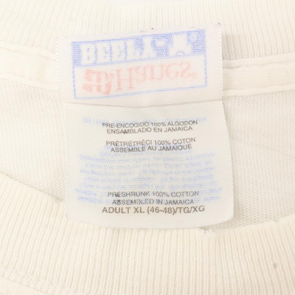 HANES 90's White Bob Dylan Print T-Shirt Tops XL whiteUsed