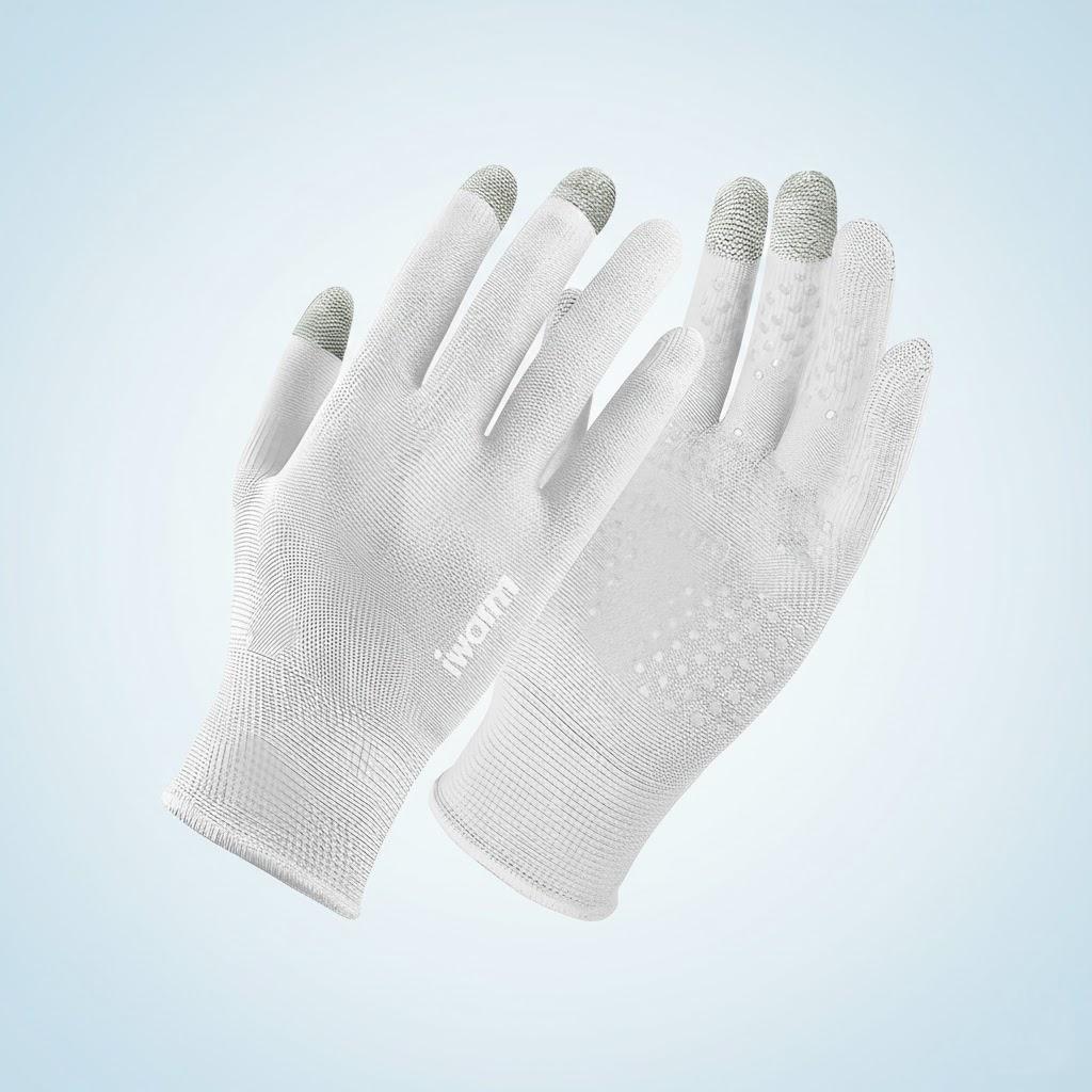 

Дышащие нескользящие велосипедные перчатки с защитой от УФ-излучения, для сенсорного экрана, для мужчин и женщин, износостойкие, летнее спортивное снаряжение белый