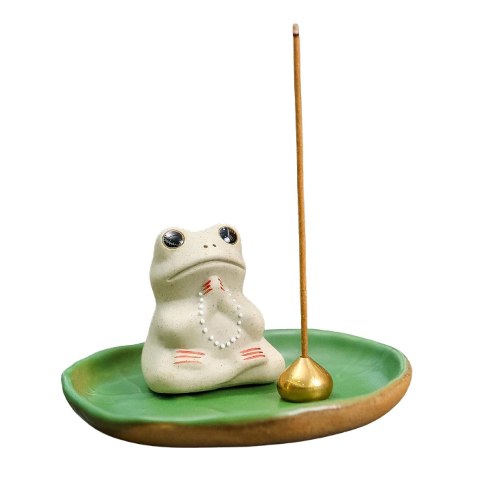

Archnote Incense Holder, Cute and Stylish Incense Dishes, 3-Piece Set with Frog Design (Prayer Design)