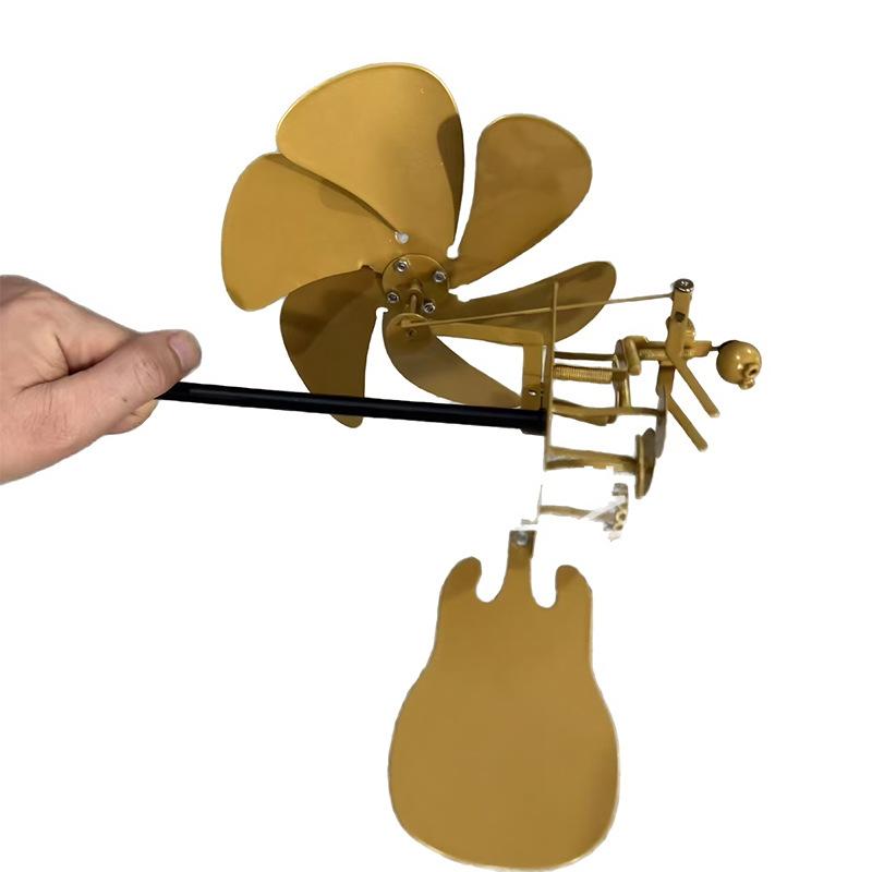 

Iron Drummer Windmill Outdoor Courtyard Decorative Item, High-end and Niche Handcrafted Metal Handicraft gold