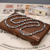 Zhen Xin Heavy Industry Türkiye Style Tang Grass Pattern Stone Inlaid Necklace Wide Five Men's and Women's Fashion New Style