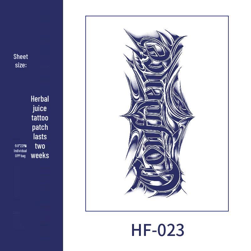 Waterproof Long-lasting European-American Herbal Arm Tattoo Sticker for Men