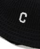 COVERNAT WOMAN C Logo Knit Bucket Hat Black
