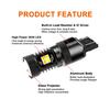 Winetis 2X 7443 12V 7444NA 16 SMD weiß/bernsteinfarbene Switchback-LED-Glühbirne mit Projektorlinse