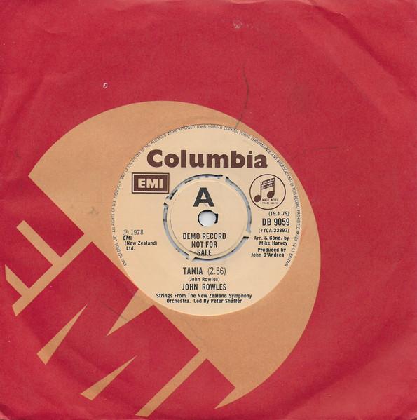 

7inch Record JOHN ROWLES - Tania DB9059 Columbia 1979 UK Pop Used