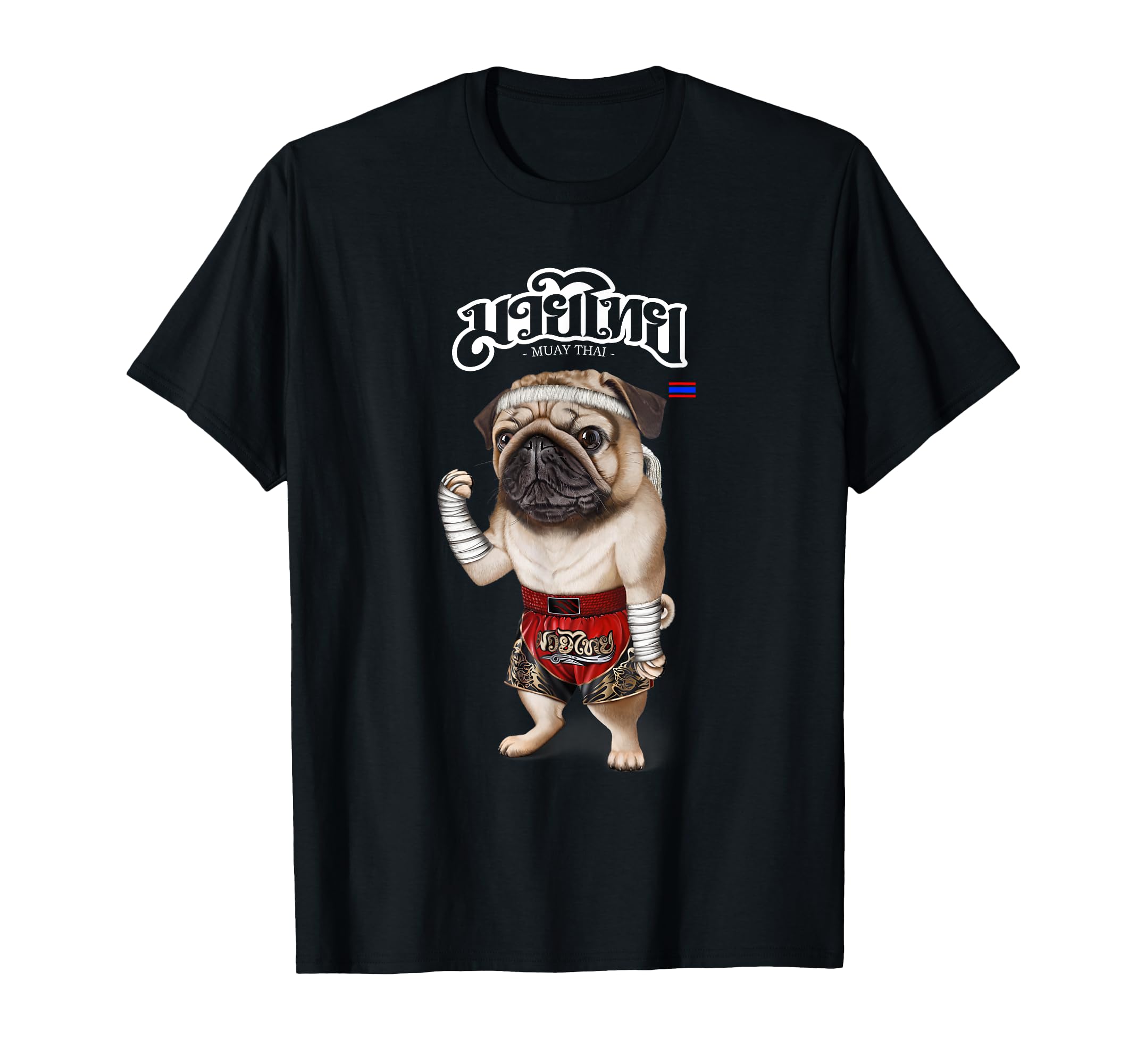 

Pug Dog Muay Thai Kickboxing Champion T-Shirt чёрный
