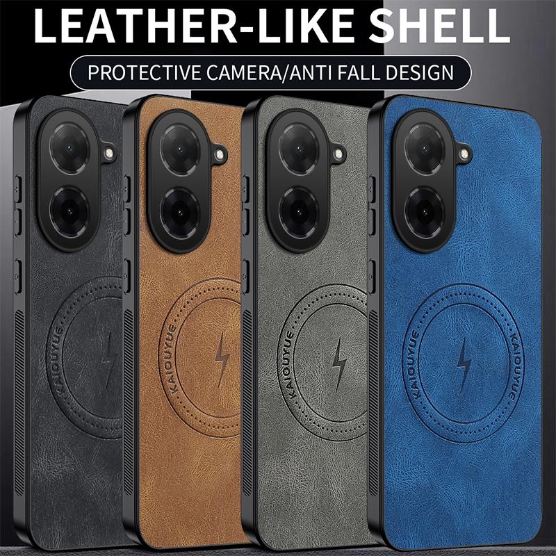 For Redmi A5 New Leather Matte Frosted Magnetic Phone Case For Redmi A5 4G Shockproof Bumper Soft Cover For Redmi A5 Phone Shell