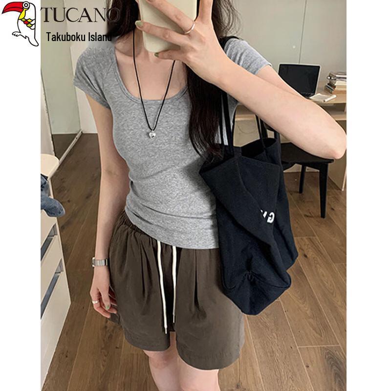 Woodpecker Women s Slim Fit U-Neck Short Sleeve T-Shirt M