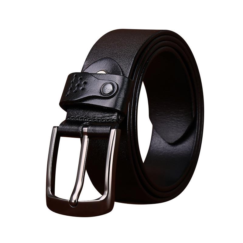 Simple, Fashionable And Versatile Trend Italian First-Layer Cowhide Belt Men'S Genuine Leather Casual Jeans Men'S Belt