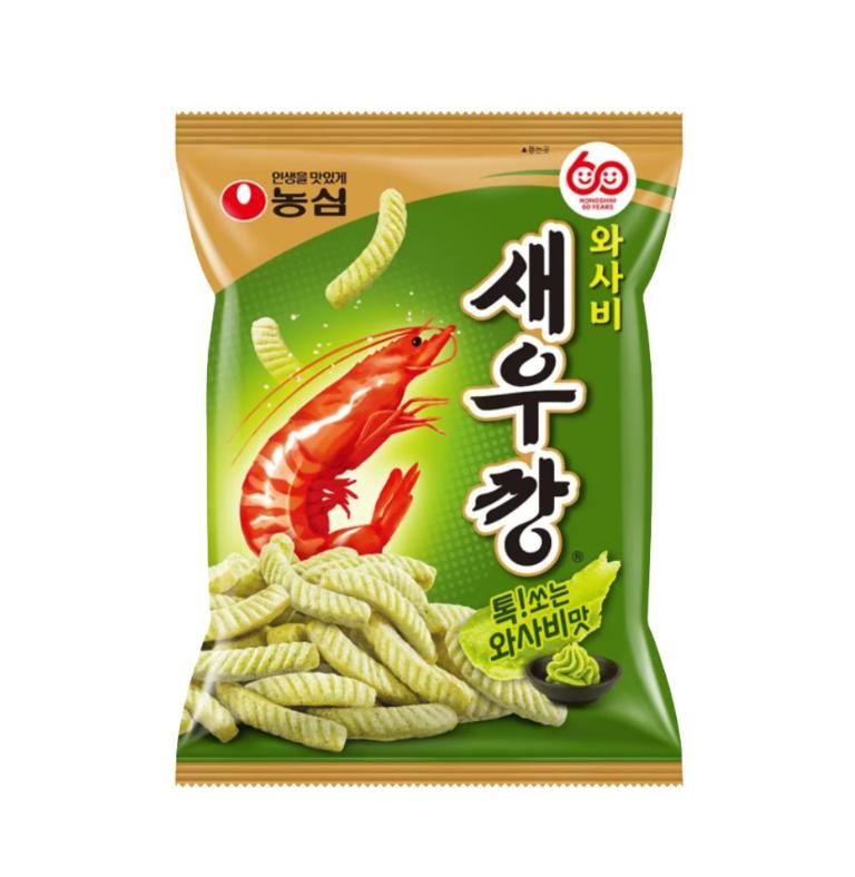 Nongshim Shrimp Crackers – Original 90g / Wasabi 70g – Korean Snack