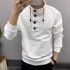 Men's 2025 Slim Fit Pullover Hoodie - Velvet Stand Collar, Stylish Autumn/Winter Base Layer Top