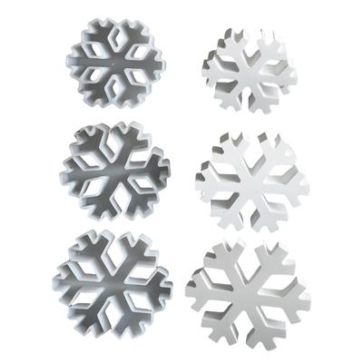 Flexible Silicone Mold Snowflake Shaped Christmas Decoration Mould Temperature Resistant Gypsum Mould for Ornament