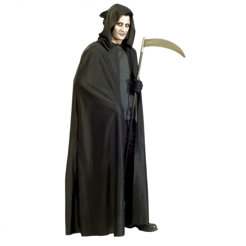 Halloween Party Plus Hooded Reaper Cloak Adult "Black 75D Big Cloak with a Costume Road