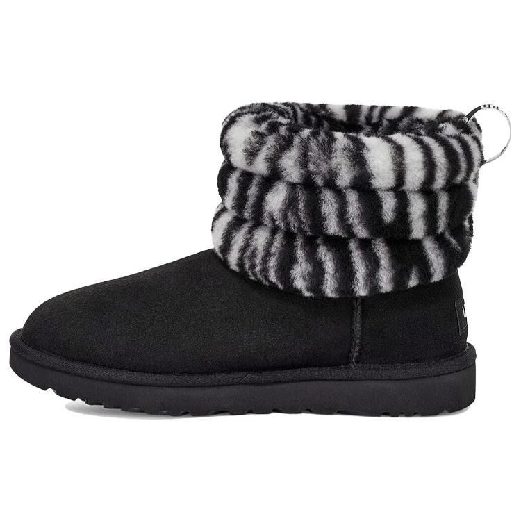 (WMNS) UGG Fluff Mini Quilted Leopard Zebra Women s 1112439-BWHT EU 36