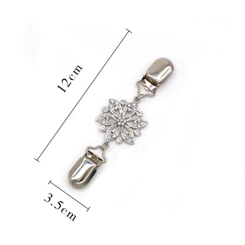 Sweater Clip Fashion Cardigan Connecting Button Diamond-studded Pin Brooch Shawl Collar Buckles Clothing Decor