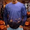Men's Halloween Print Round Neck Long Sleeve T-Shirt