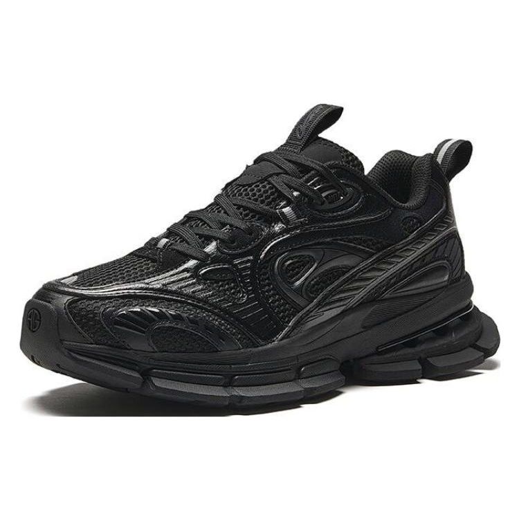 Anta Champion Series Comfortable Versatile Trendy Durable Low-Top Running Shoes Men Sneakers Black 112418805A-1