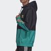 Adidas Originals Trefoil 2-Tones Lightweight Windbreaker With Logo Print Men Jackets Black Green GK5923