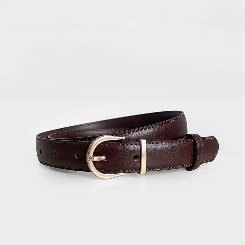 Ladies belt decoration simple and versatile jeans fashion high-grade belt Brown  new Korean version of the belt
