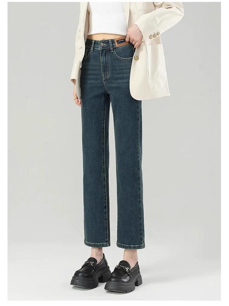 2025 Spring Women's Retro Slimming Cigarette Jeans