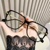 Big Frame Square Nearsighted Glasses For Women Fashion Student Photochromic With Diopters 0 To -6 0