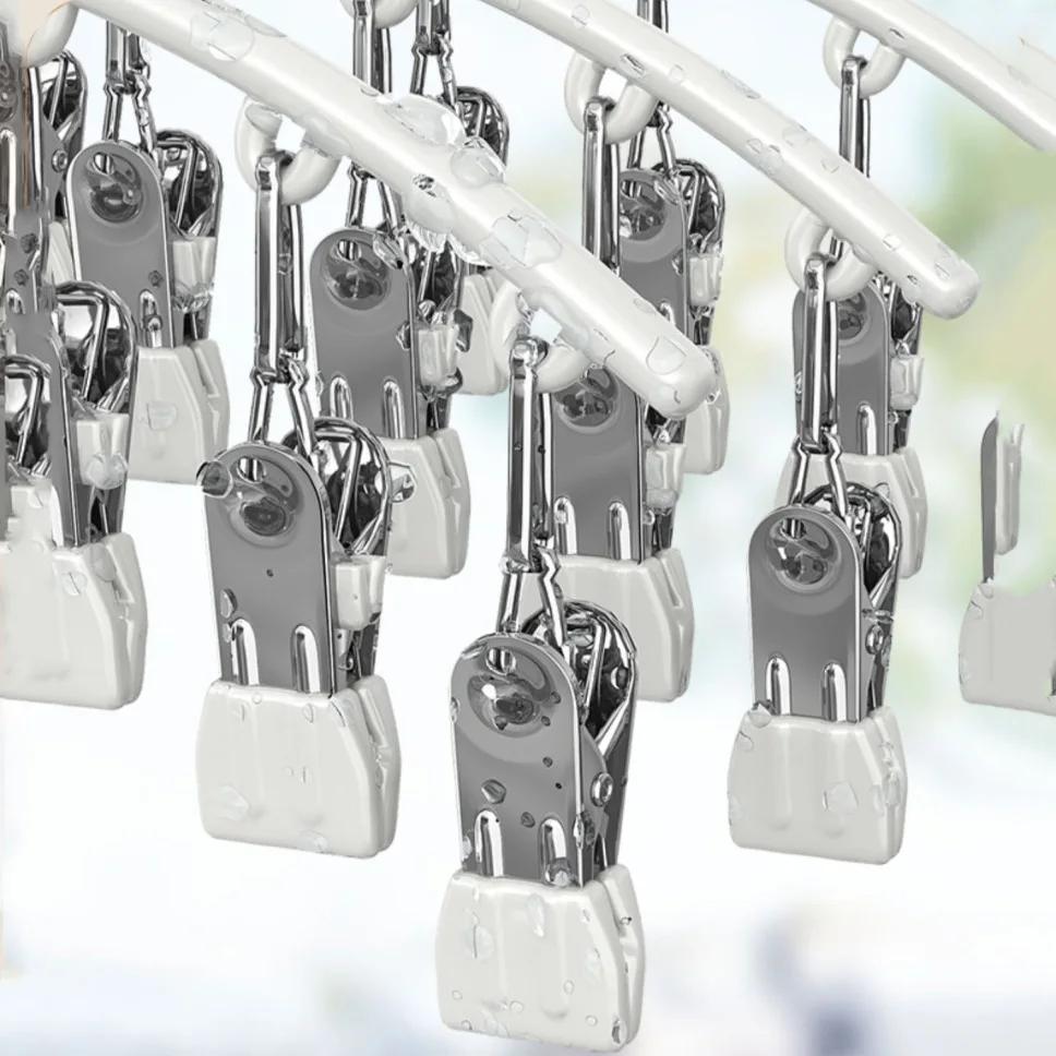 Drying rack sock clip outdoor drying rack Windproof dip plastic clip drying rack Dip plastic coat rack household non-slip jacket