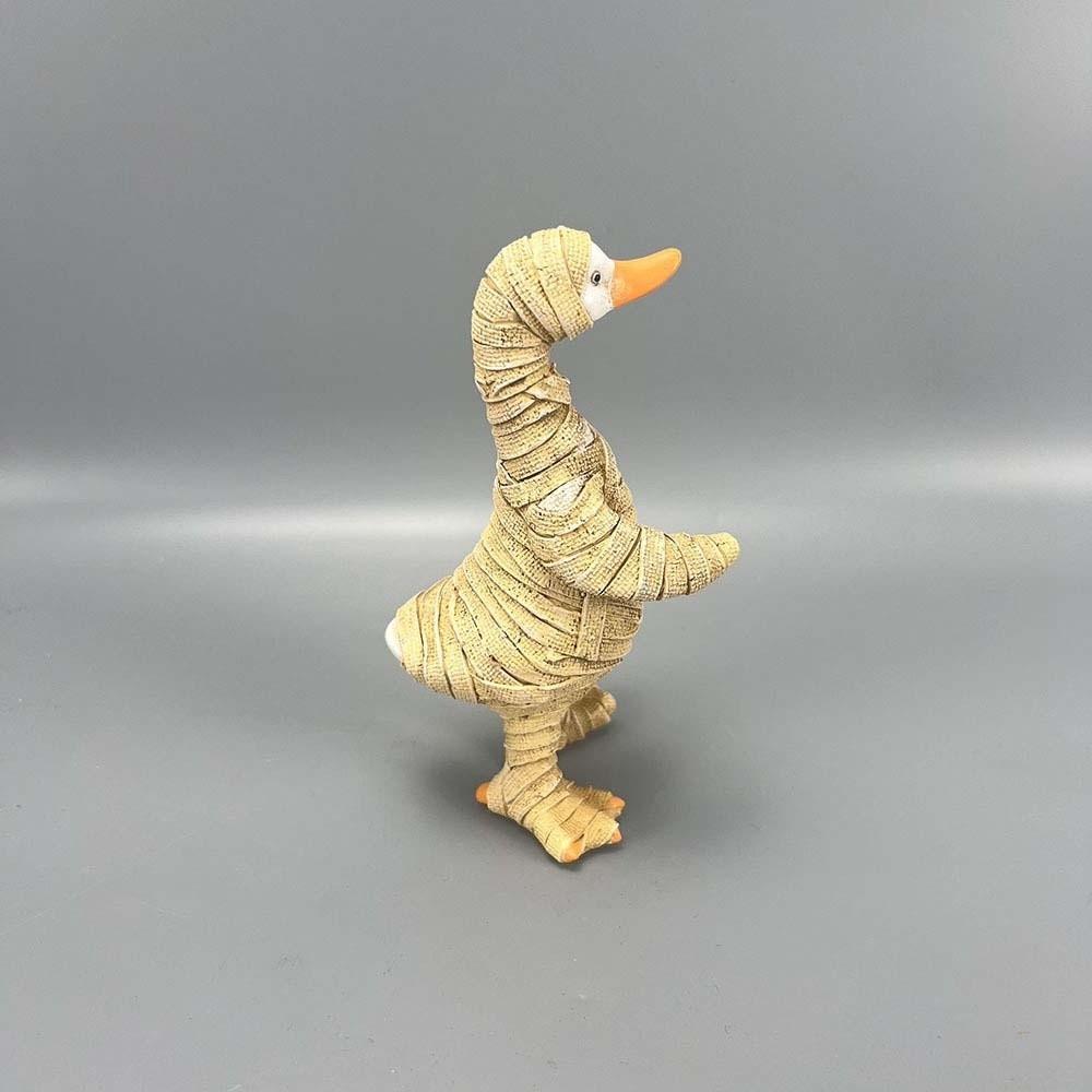 Lebendige 3D Halloween-Entenfigur Kreative Geister-Kürbis-Skulptur Veranda-Dekoration