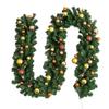 2.8m Encrypted Rattan Christmas Garland with Lights for Shopping Mall Escalator Decoration