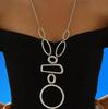 Collana Pendente Linea Geometrica Minimalista con Design Svuotato